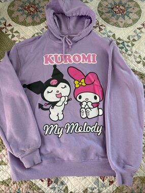Sanrio Lavender Kuromi & My Melody Graphic Hoodie